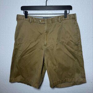 Peter Millar Mens Size 33 Tan Khaki Pima Cotton Shorts Preppy Outdoor Golf Chino